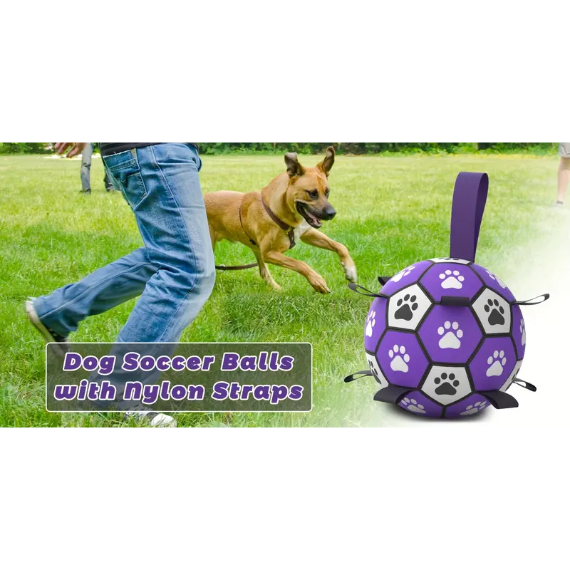 Rubber Dog Durable Soccer Ball with Straps