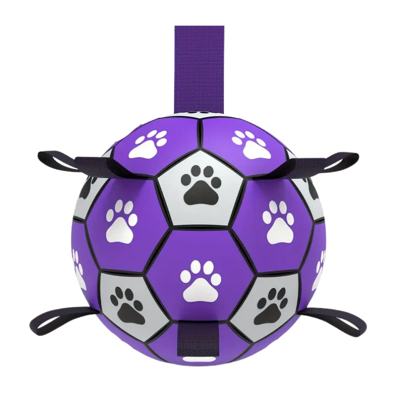 Rubber Dog Durable Soccer Ball with Straps